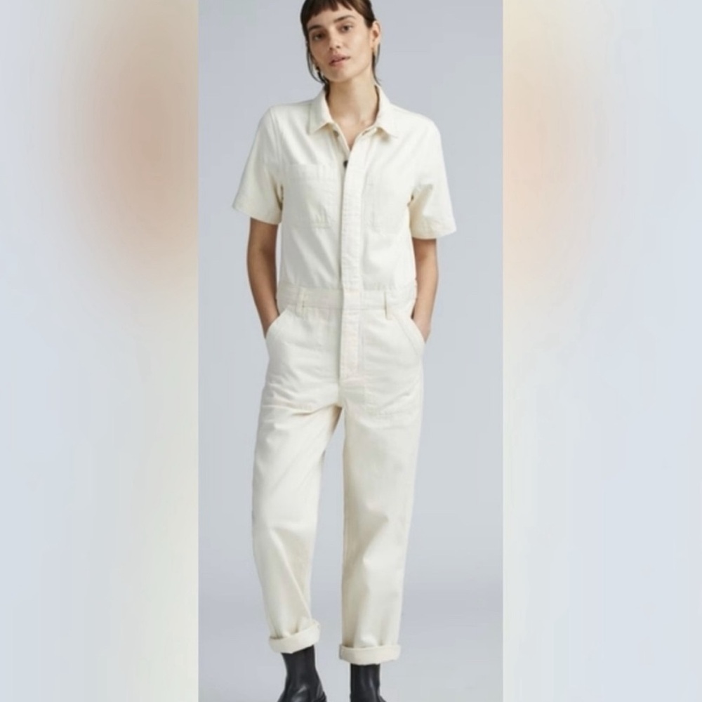 Everlane Denim Short Sleeve Coveralls